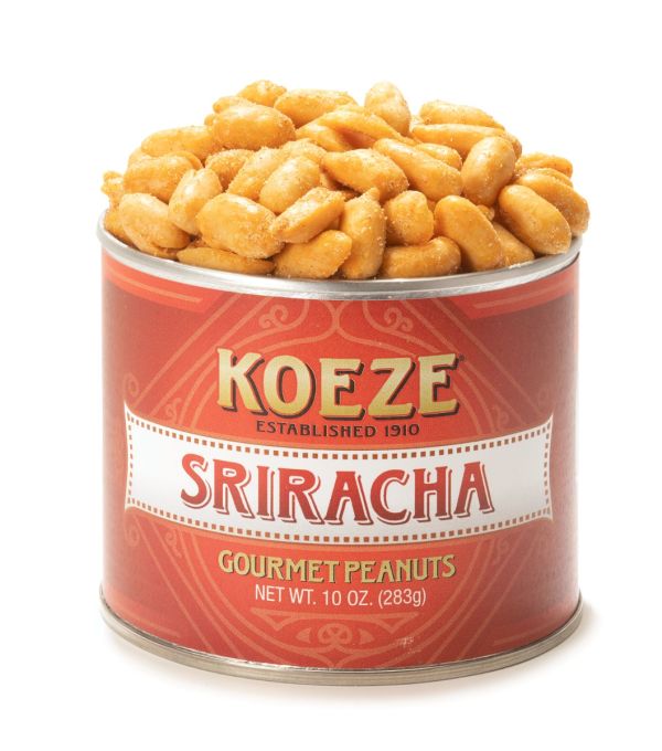 Koeze's Sriracha Peanuts (10 oz. Canister) #42370