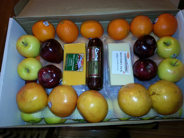 Gift Box - Large Fruit, Cheese & Sausage